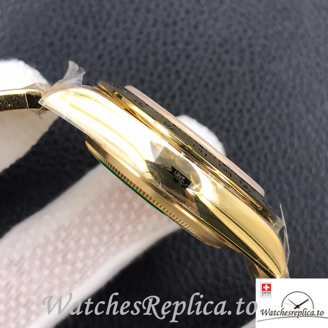 Swiss Rolex Daytona Replica 116508 Yellow Gold strap 40MM - WatchesReplica.is