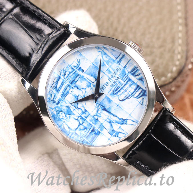 Patek Philippe Replica Calatrava 5089G-061 Leather strap 38.6MM - WatchesReplica.is