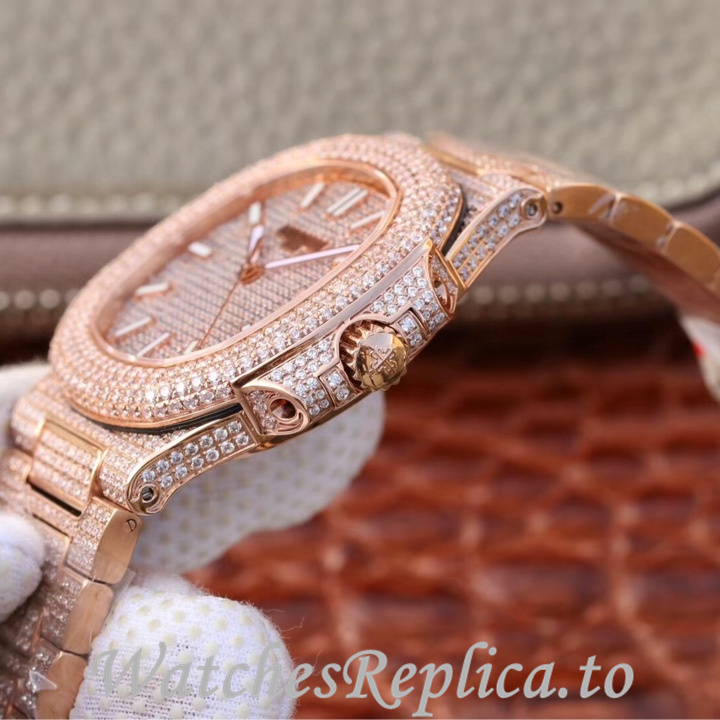 Patek Philippe Replica Nautilus 5719 Rose Gold strap 40MM - WatchesReplica.is