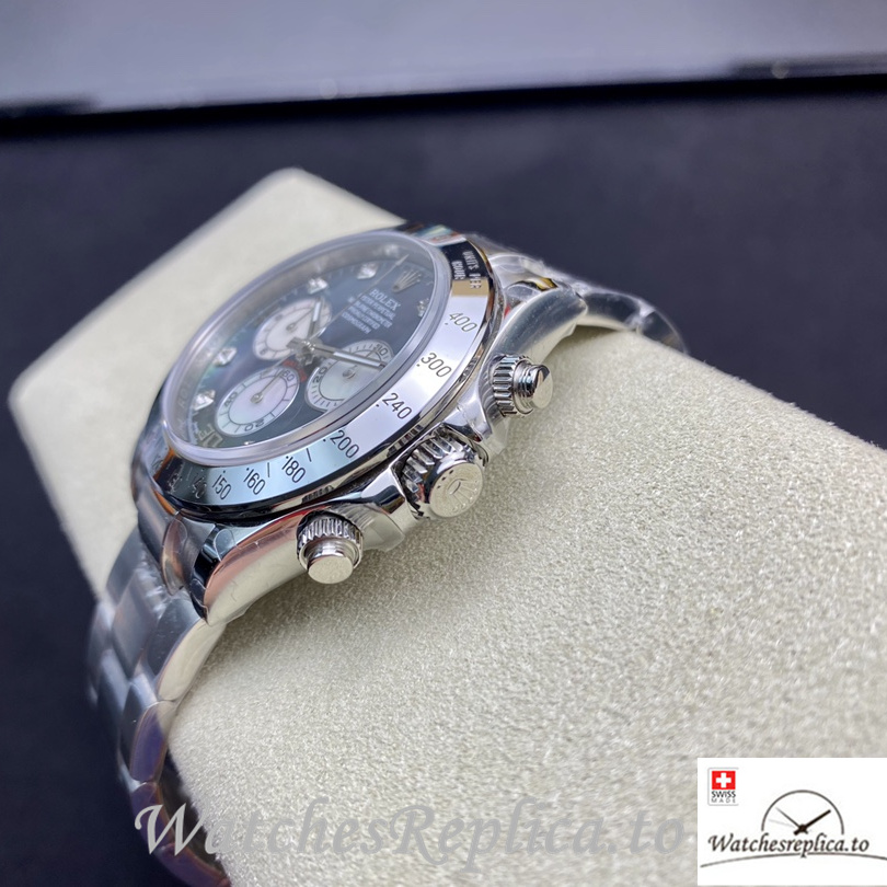 Swiss Rolex Daytona Replica Stainless steel strap 40MM Mother of pearl Dial - WatchesReplica.is