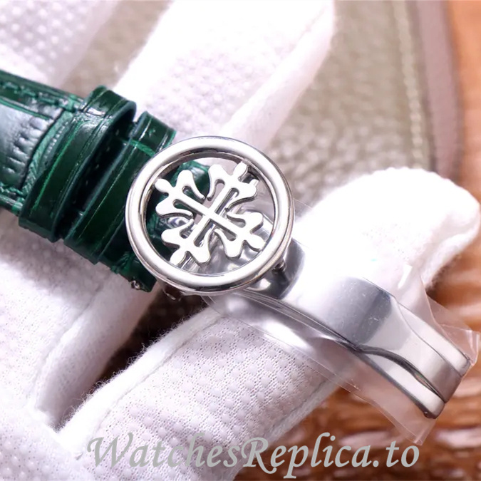 Patek Philippe Replica Complications Leather strap 42MM - WatchesReplica.is
