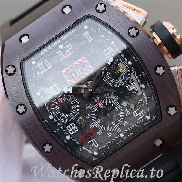 Richard Mille Replica RM011 Rubber strap 50MM - WatchesReplica.is