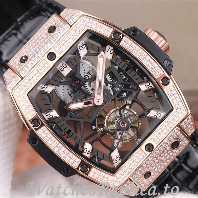 Hublot Replica MASTERPIECE Series Leather strap 45MM - WatchesReplica.is