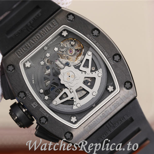 Richard Mille Replica RM011 Rubber strap 50MM - WatchesReplica.is