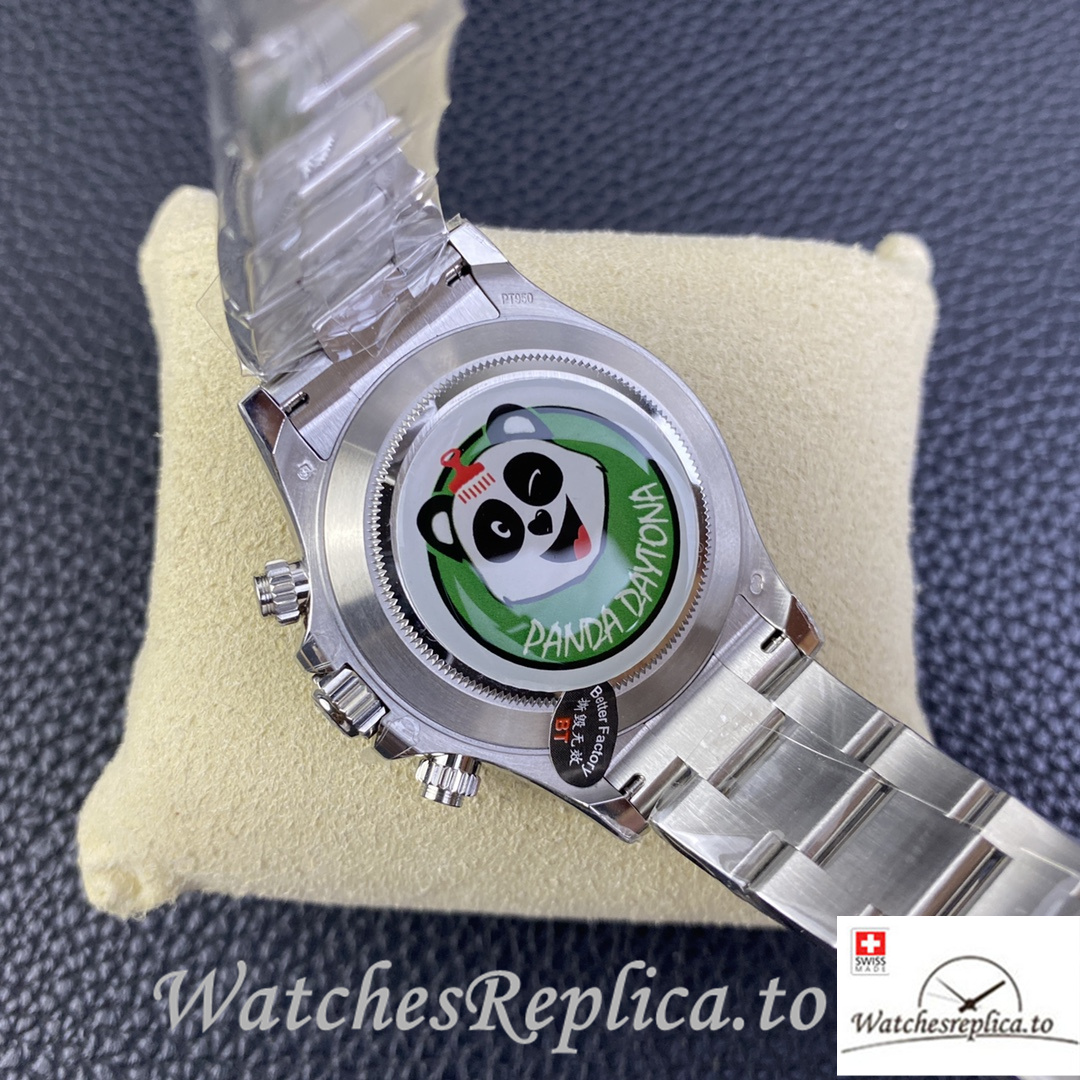 Swiss Rolex Daytona Replica Stainless steel strap 40MM Blue Dial Diamonds Marks - WatchesReplica.is