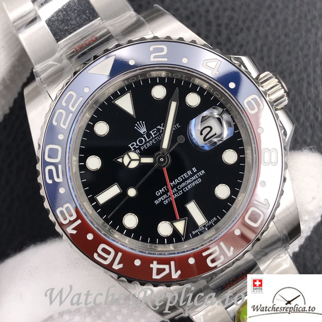 Swiss Rolex GMT-Master 126710 Replica Stainless steel strap 40MM - WatchesReplica.is