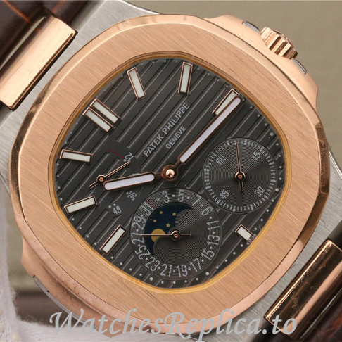 Patek Philippe Replica Nautilus 5712 Leather strap 40MM - WatchesReplica.is
