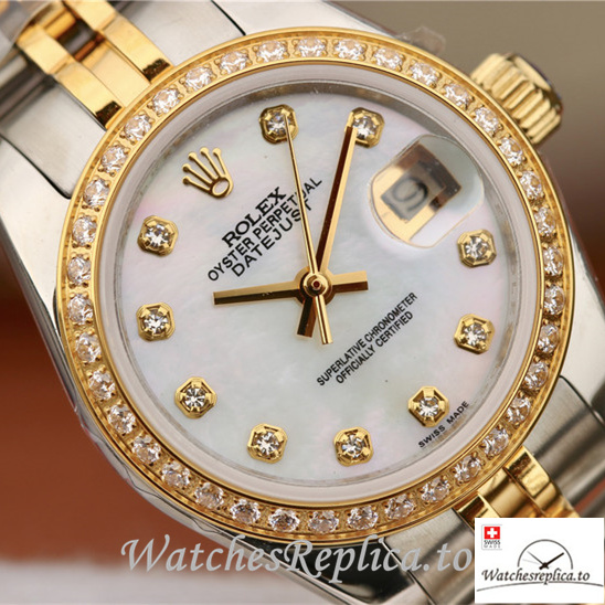 Swiss Rolex Datejust 279383RBR Stainless steel strap 28MM - WatchesReplica.is