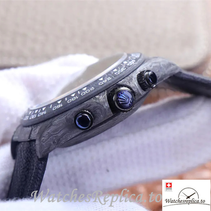 Swiss Rolex Daytona Replica Leather strap 40MM - WatchesReplica.is