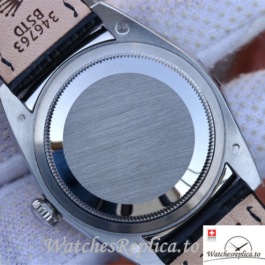 Swiss Rolex Day-Date Replica 118139 Leather strap 36MM - WatchesReplica.is