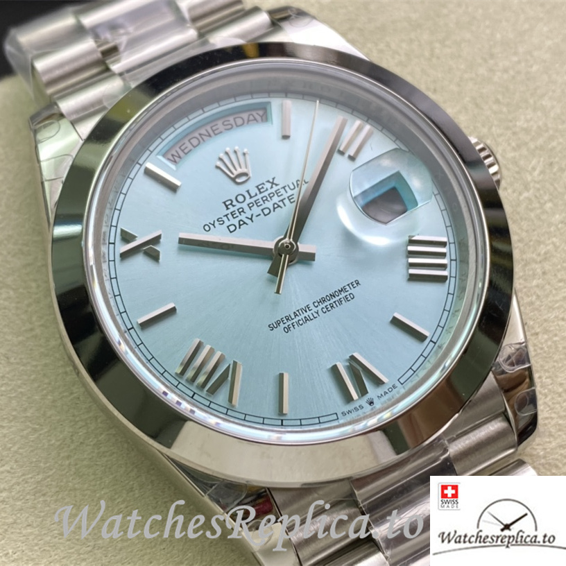 Swiss Rolex Day Date Replica 228239 Stainless steel strap 40MM - WatchesReplica.is