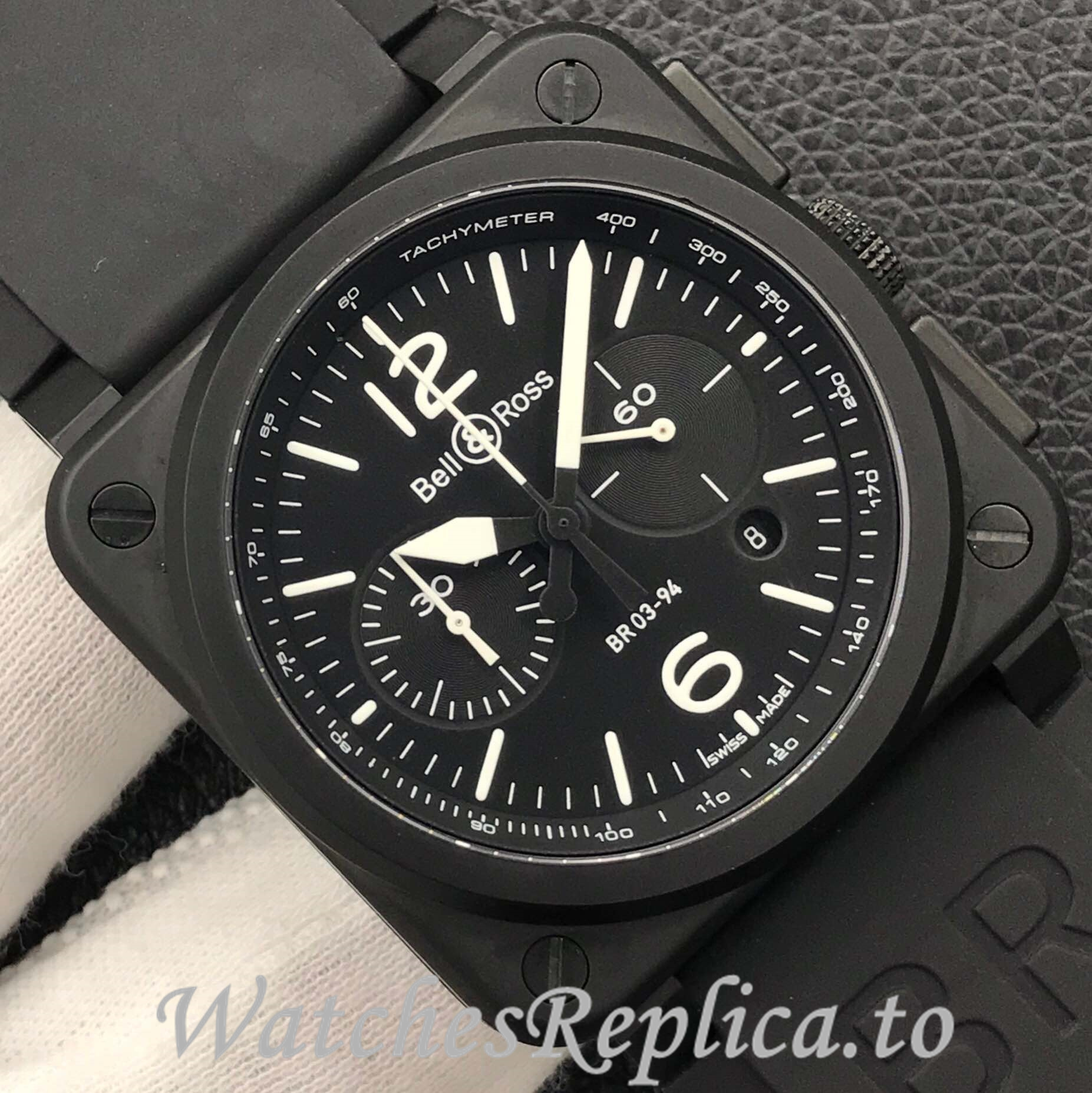 Bell Ross Replica BR 03 BR03-94 Rubber strap 42MM - WatchesReplica.is