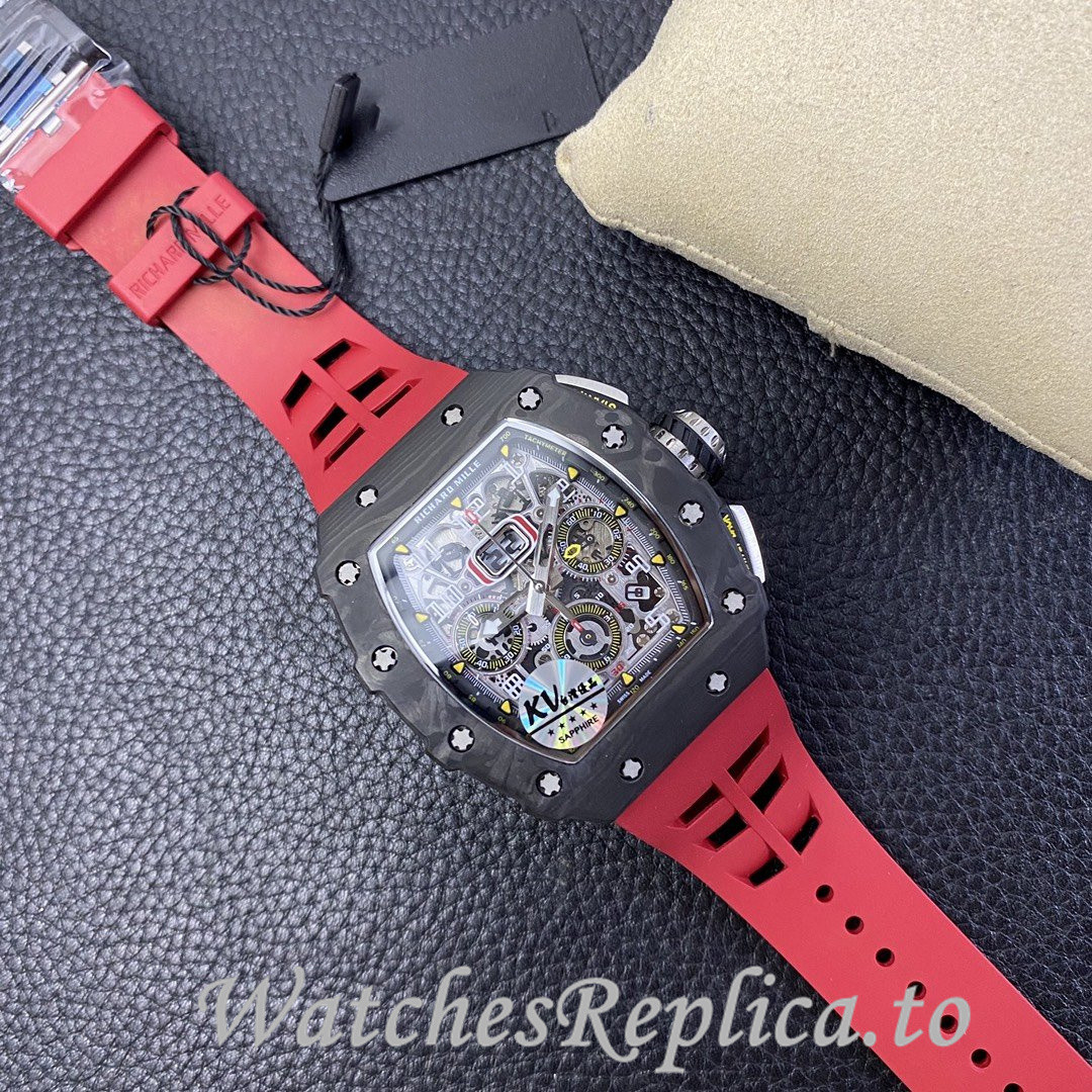 Richard Mille Replica RM-011 Rubber strap 50MM - WatchesReplica.is