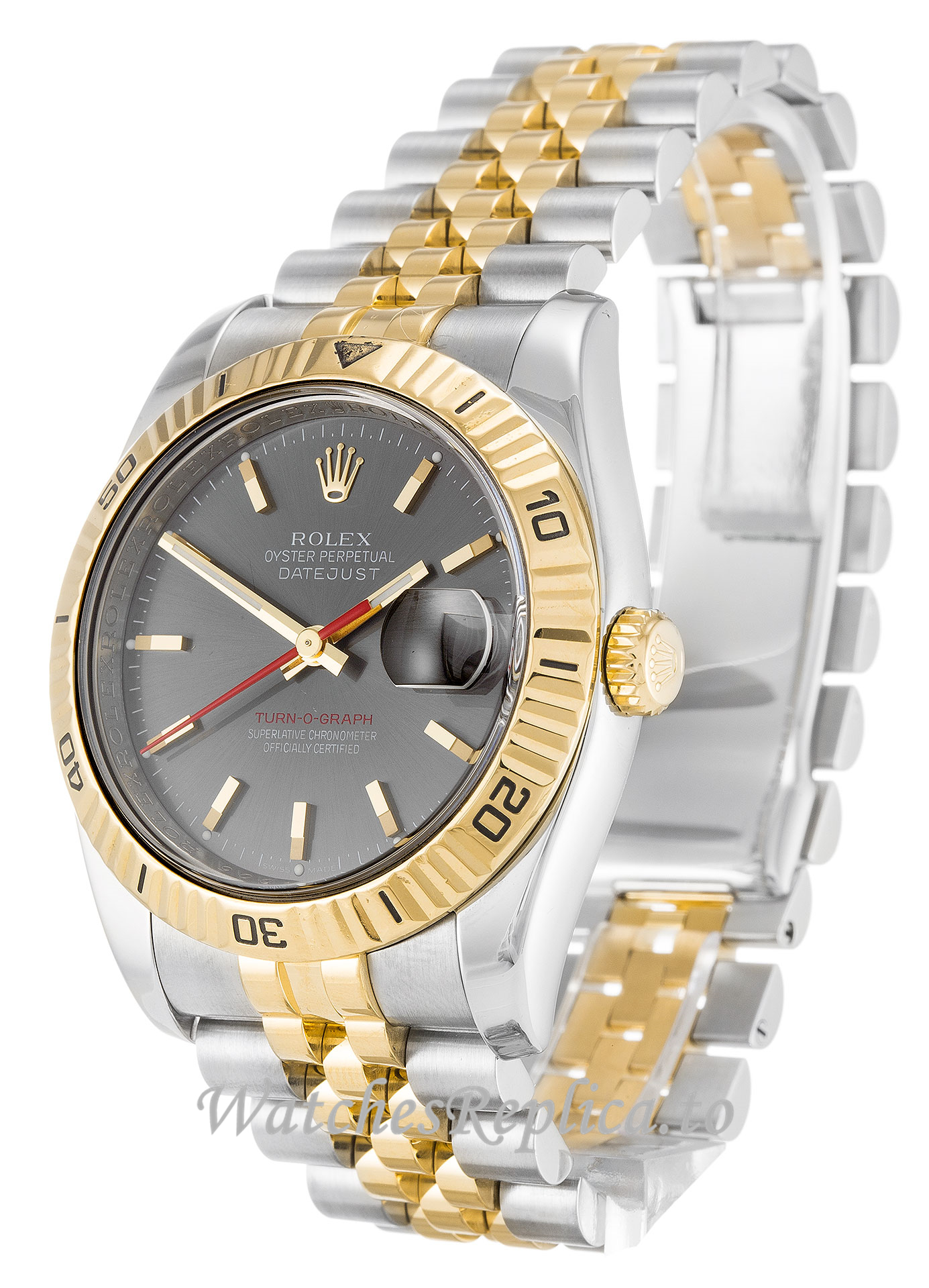 Rolex Turn O Graph Grey Dial 116263 - WatchesReplica.is