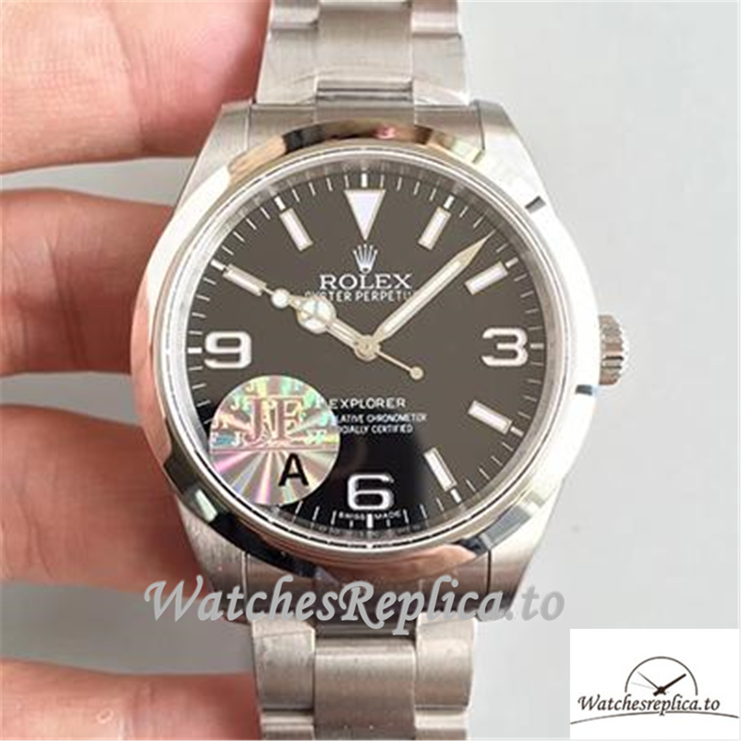 Swiss Rolex Explorer Replica 214270 Black Dial 40MM - WatchesReplica.is
