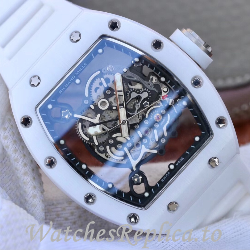 Richard Mille Replica RM055 Rubber strap 50MM - WatchesReplica.is