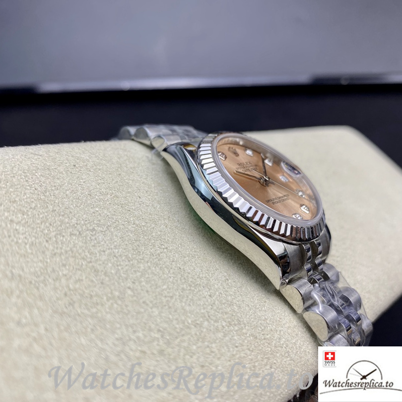 Swiss Rolex Datejust Replica 178384 Stainless steel strap 31MM Yellow Dial - WatchesReplica.is