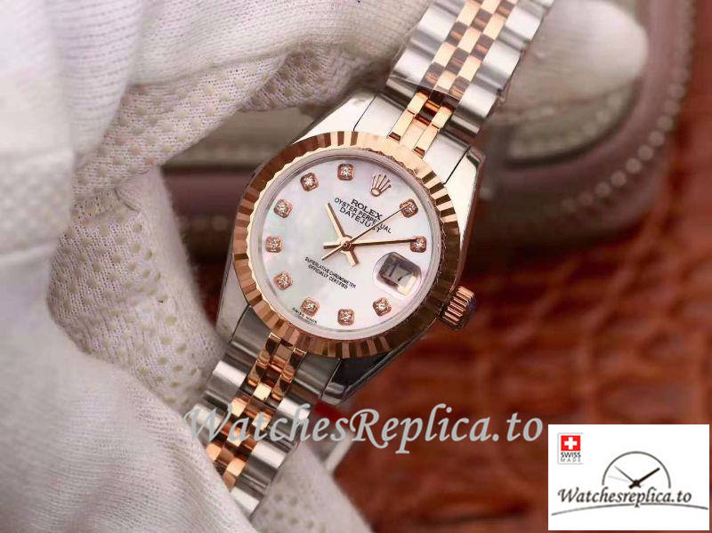 Swiss Rolex Datejust Replica 19968 White Dial 28MM - WatchesReplica.is