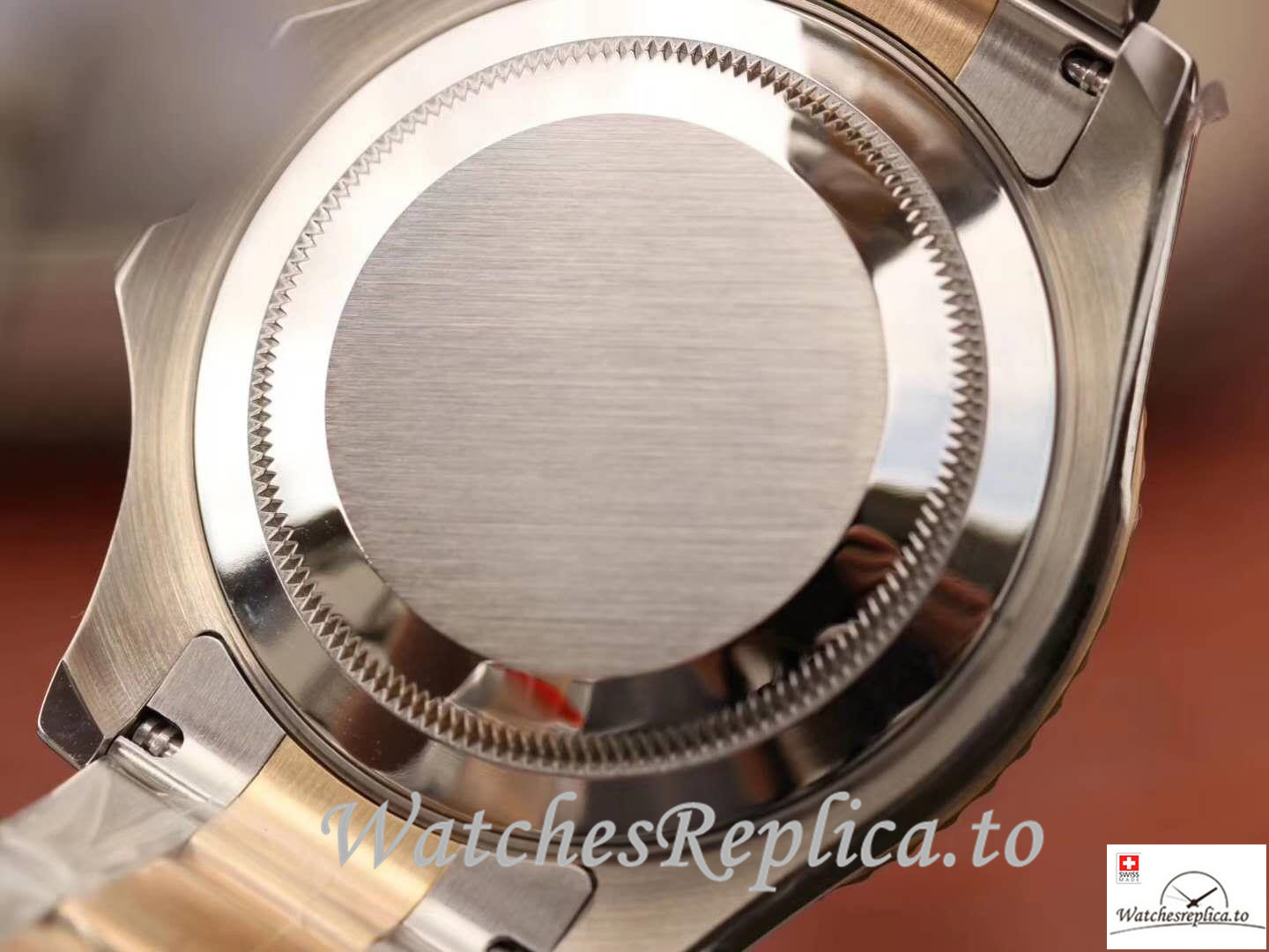 Swiss Rolex Yacht Master Replica 116623 001 Gold Bezel 40MM - WatchesReplica.is