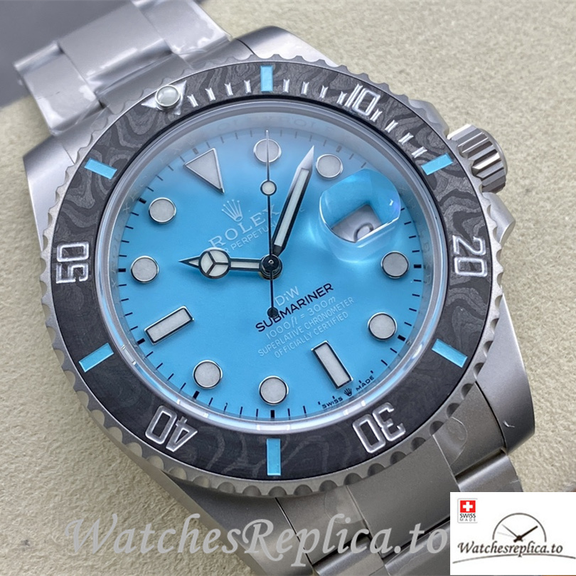 Swiss Rolex Submariner Replica Stainless steel strap 40MM Blue Dial - WatchesReplica.is