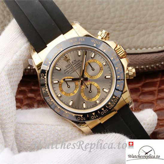 Swiss Rolex Daytona Replica 116518 Rubber strap 40MM - WatchesReplica.is