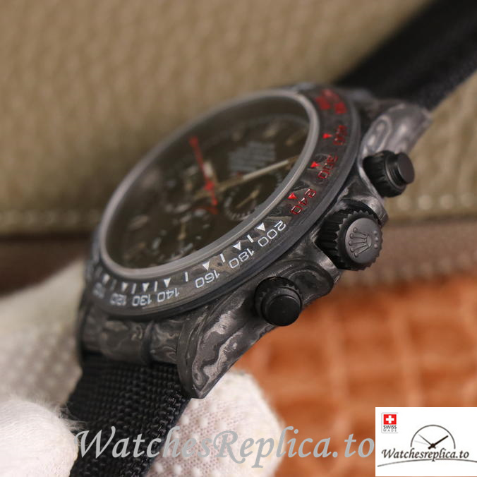 Swiss Rolex Daytona Replica Canvas strap 40MM - WatchesReplica.is