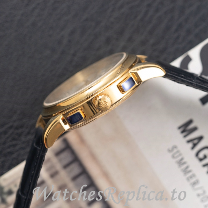Patek Philippe Replica Complications Leather strap 41MM - WatchesReplica.is