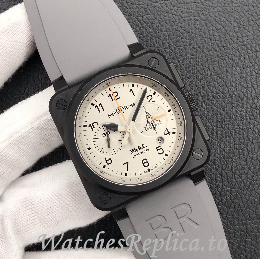 Bell Ross Replica BR 03 BR03-94 Rubber strap 42MM - WatchesReplica.is