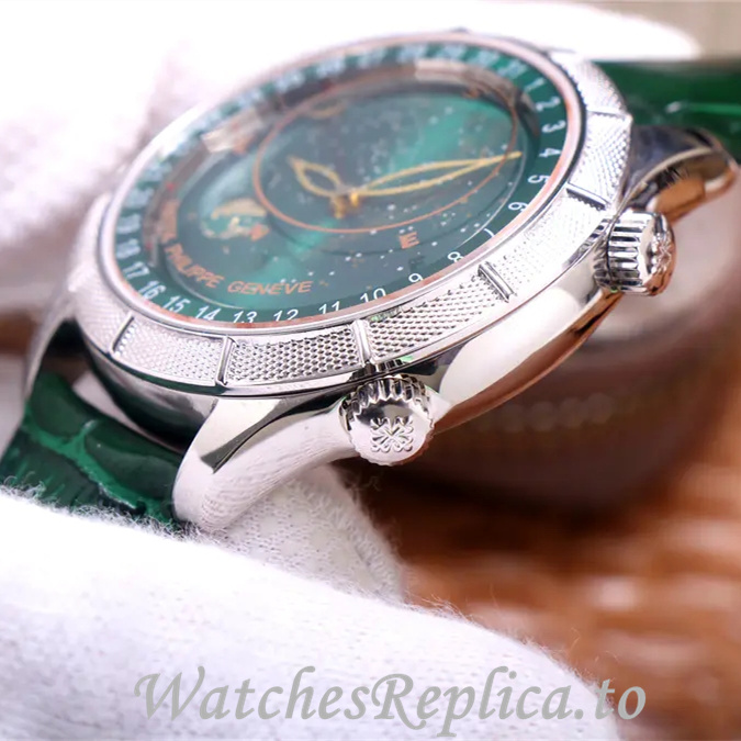 Patek Philippe Replica Complications Leather strap 42MM - WatchesReplica.is