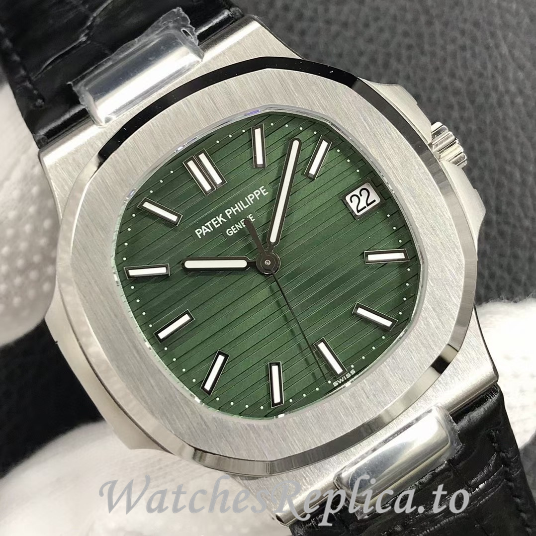 Patek Philippe Replica Nautilus 5711 Leather strap 40MM - WatchesReplica.is