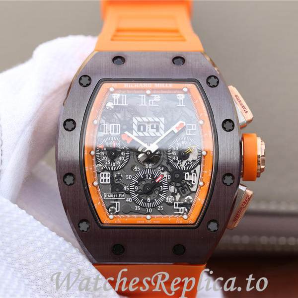 Richard Mille Replica RM011 Rubber strap 50MM - WatchesReplica.is