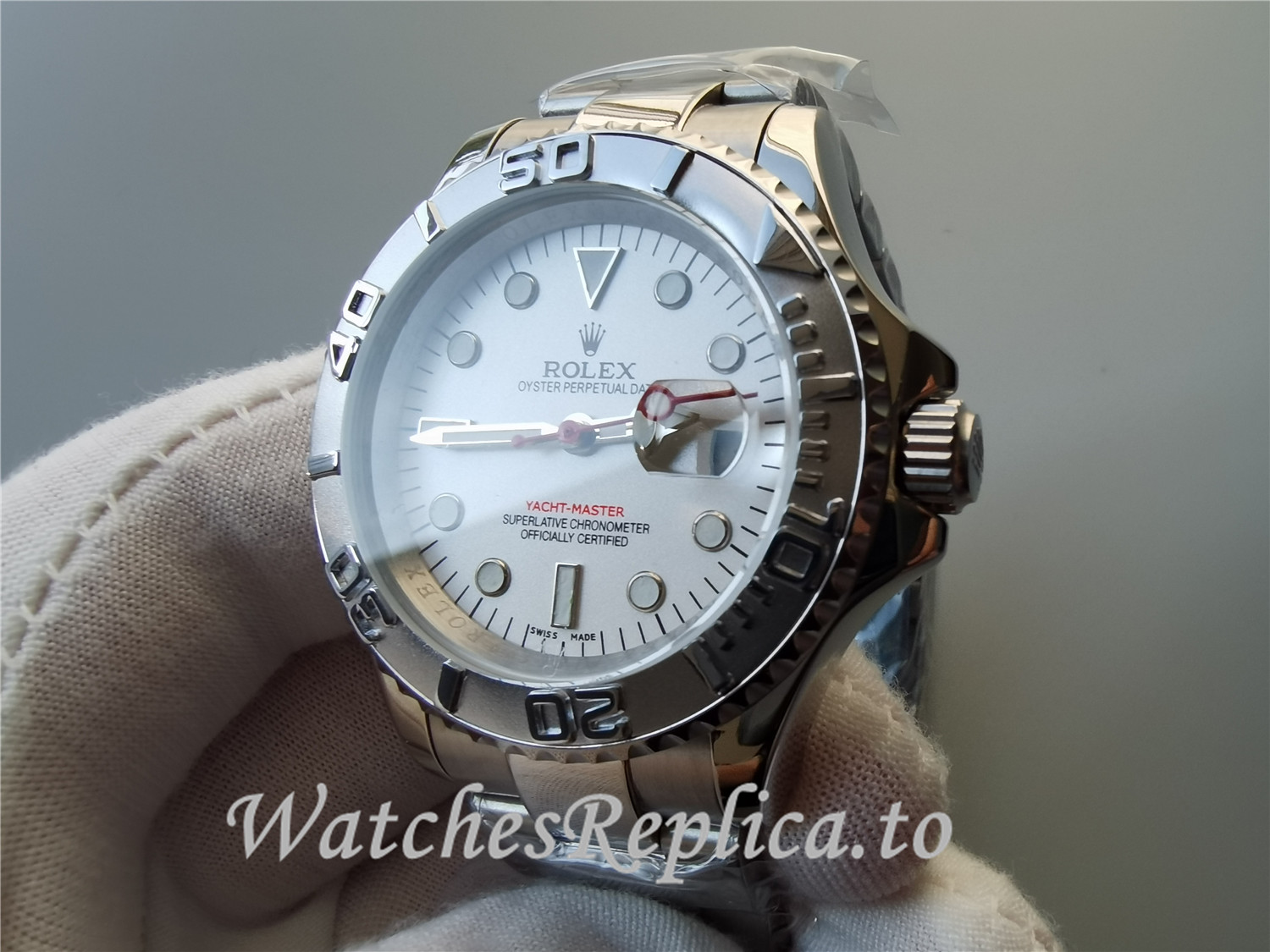Rolex Yacht-Master Silver Dial 116622 - WatchesReplica.is
