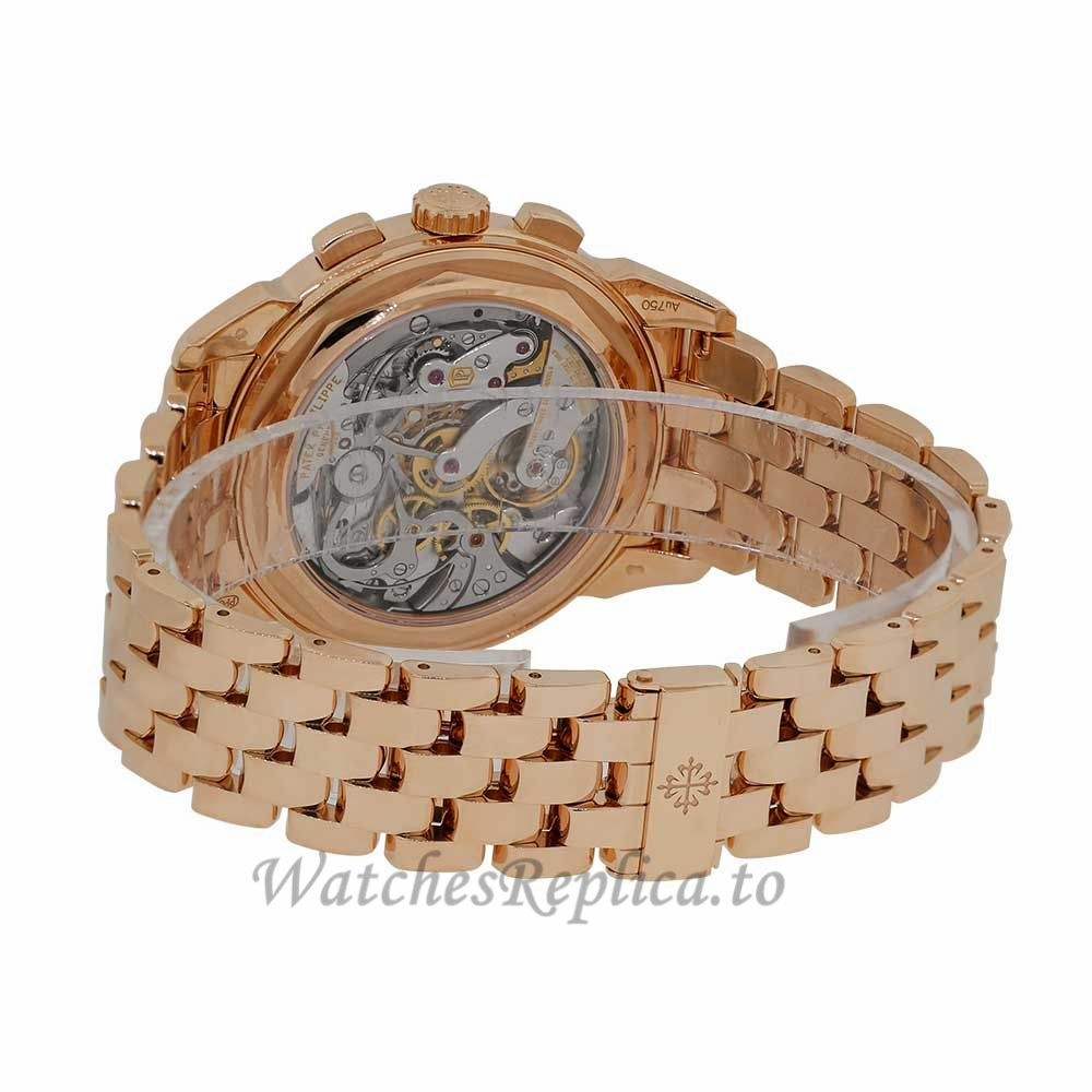 Patek Philippe Replica Grand Complications Rose Gold Chronograph 41MM Watch 527001R001 - WatchesReplica.is