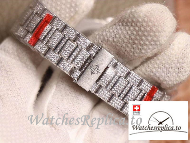 Swiss Patek Philippe Nautilus Replica 5719-10G Diamonds Bezel 40MM - WatchesReplica.is