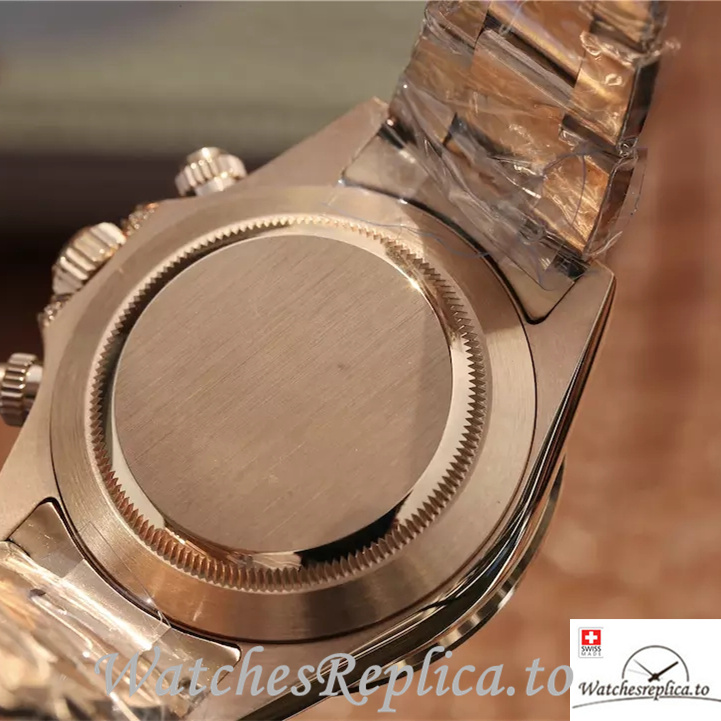 Swiss Rolex Daytona Replica 116595RBOW Rose Gold strap 40MM - WatchesReplica.is