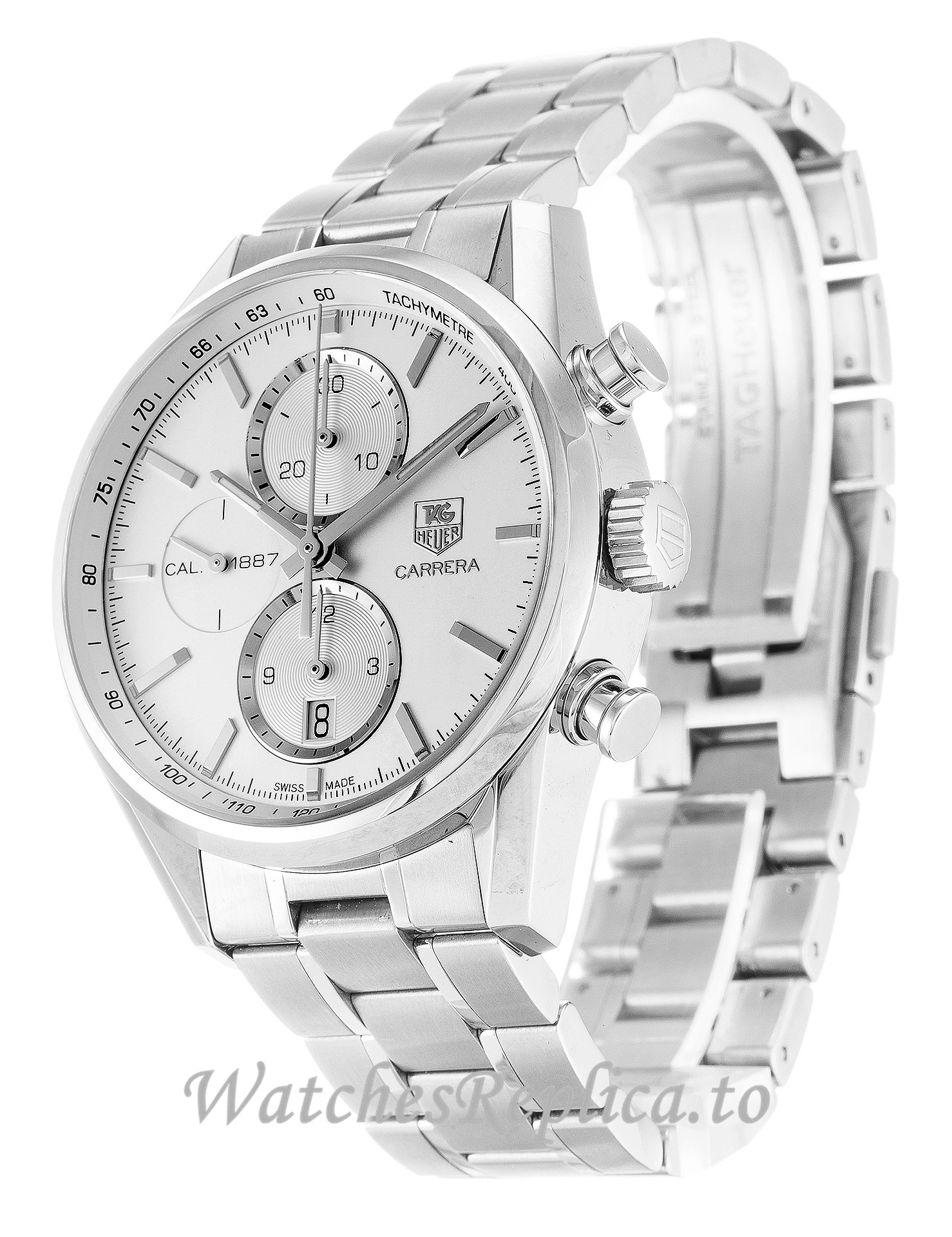 Tag Heuer Carrera Silver Dial CAR2111.BA0720 43 MM - WatchesReplica.is