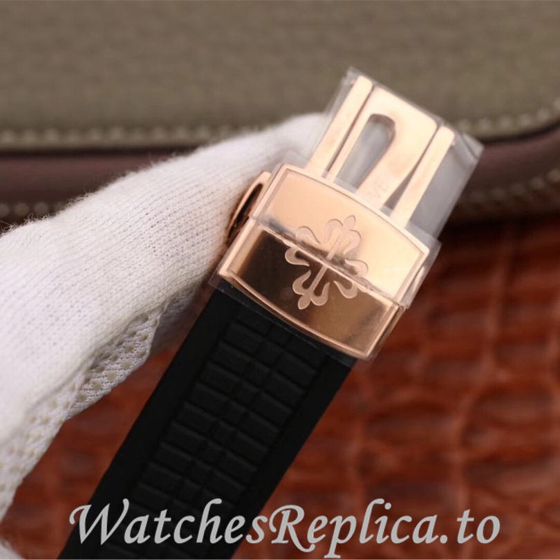 Patek Philippe Replica Aquanaut 5968A-001 Rubber strap 42.2MM - WatchesReplica.is