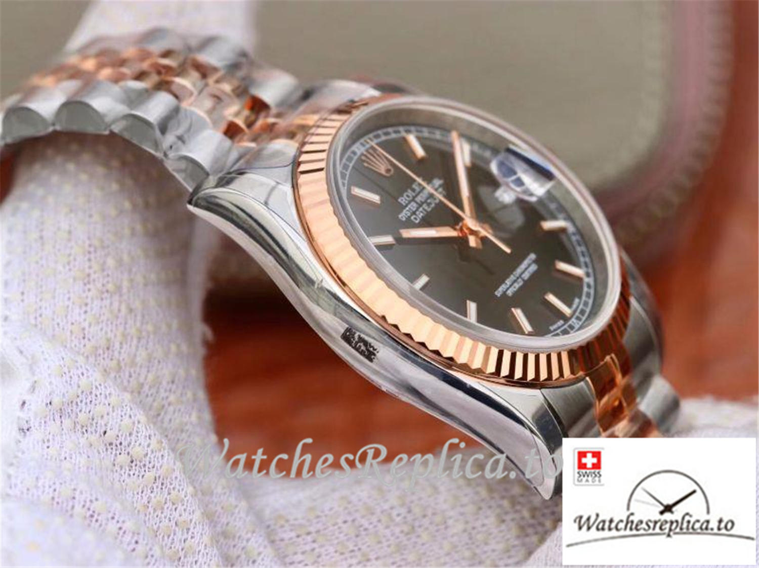 Swiss Rolex Datejust Replica 126231 Black Dial 36MM - WatchesReplica.is