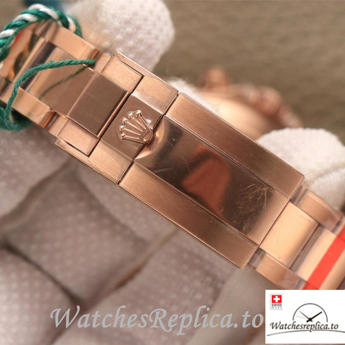 Swiss Rolex Daytona Replica 116595RBOW Rose Gold strap 40MM - WatchesReplica.is