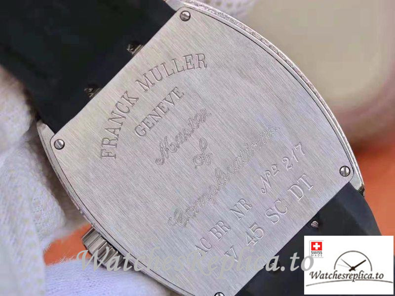 Swiss Franck Muller Vanguard Replica V45.SC.DT.D.NBR.CD.5N.NR 001 Black Strap 44 MM × 54 MM - WatchesReplica.is