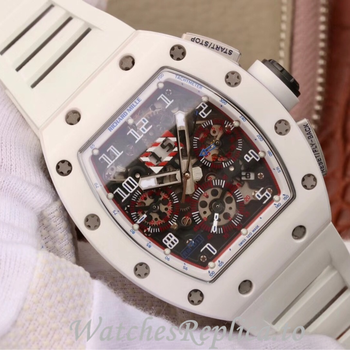 Richard Mille Replica RM011 Rubber strap 50MM - WatchesReplica.is
