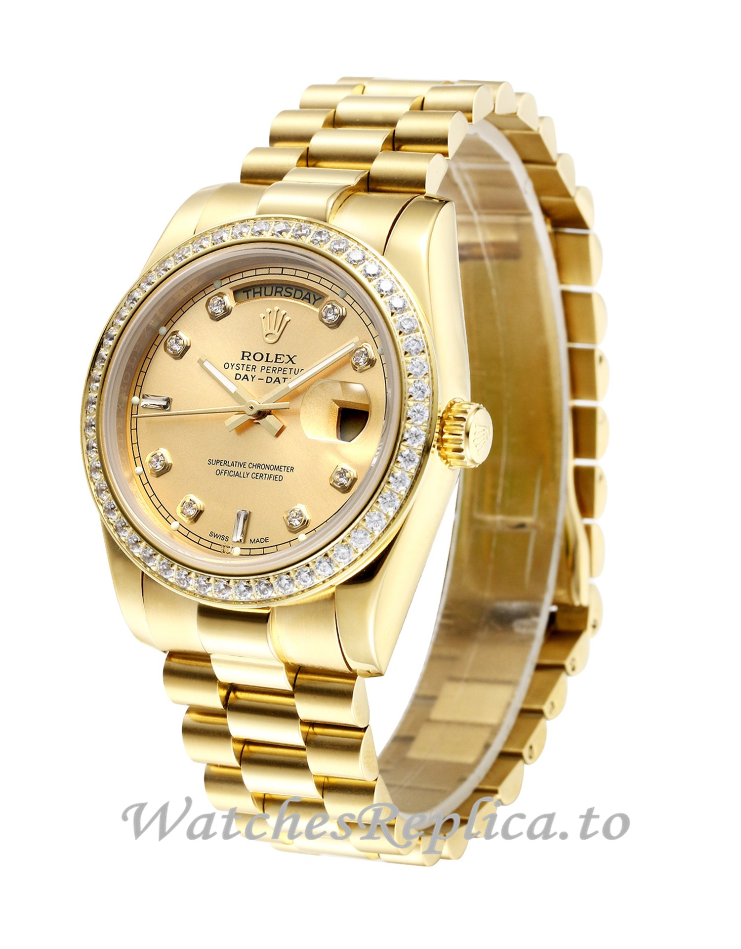 Rolex Day Date 128348RBR Replica Watch 40MM - WatchesReplica.is