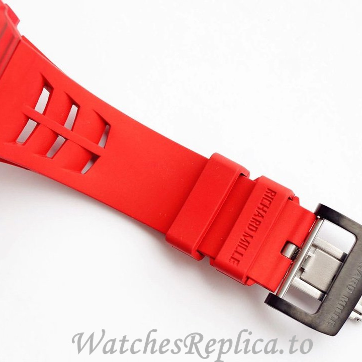 Richard Mille Replica RM011 Rubber strap 50MM - WatchesReplica.is