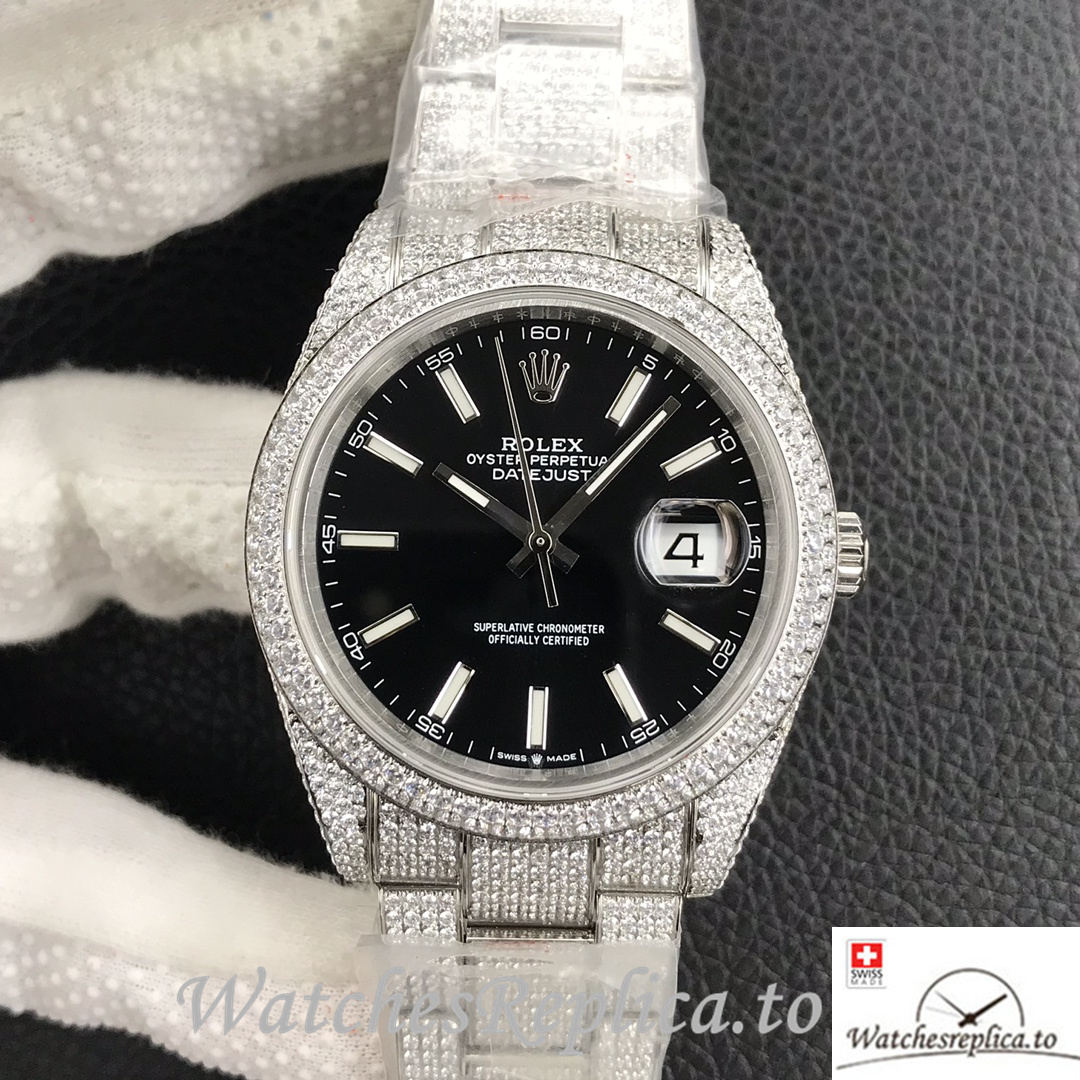 Swiss Rolex Datejust Replica Stainless steel strap 41MM - WatchesReplica.is