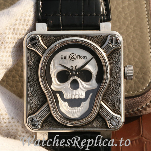 Bell Ross Replica Leather strap 46MM - WatchesReplica.is