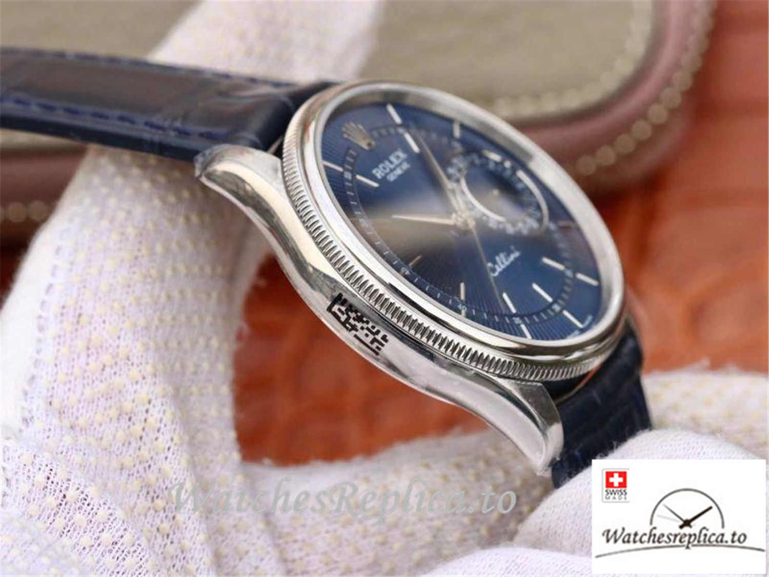 Swiss Rolex Celini Replica 50515 001 Blue Dial 39MM - WatchesReplica.is