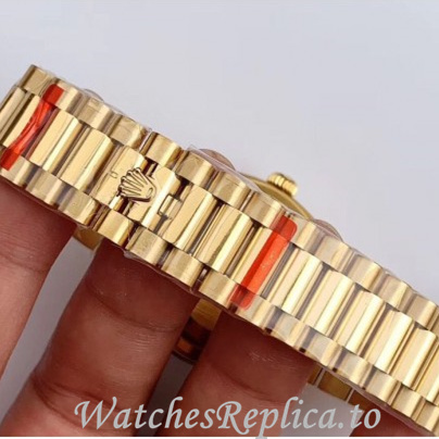 Swiss Rolex Day Date Replica 128238 Yellow Gold strap 36MM - WatchesReplica.is