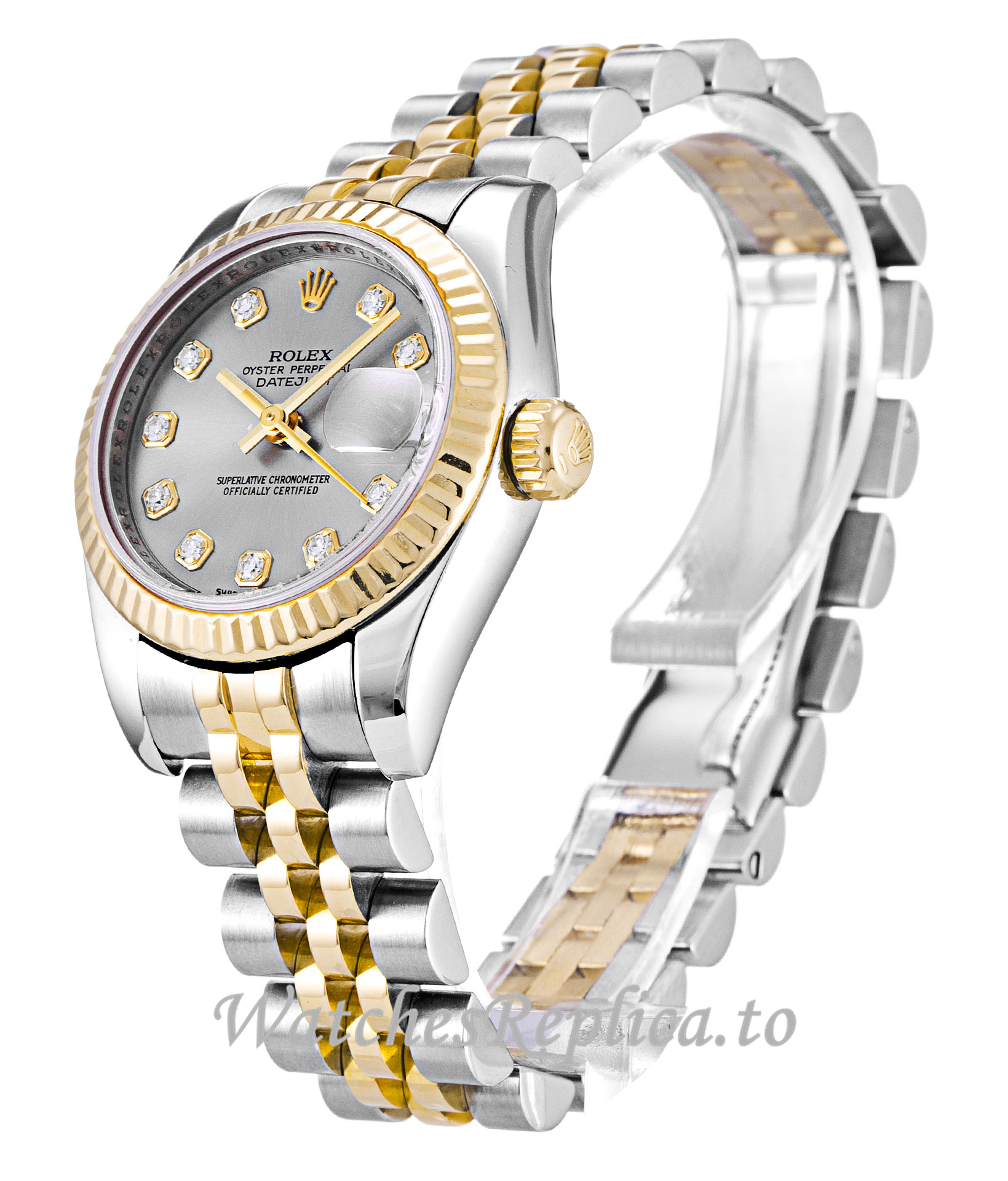 Rolex Datejust Lady Silver Diamond Dial 179173 - WatchesReplica.is
