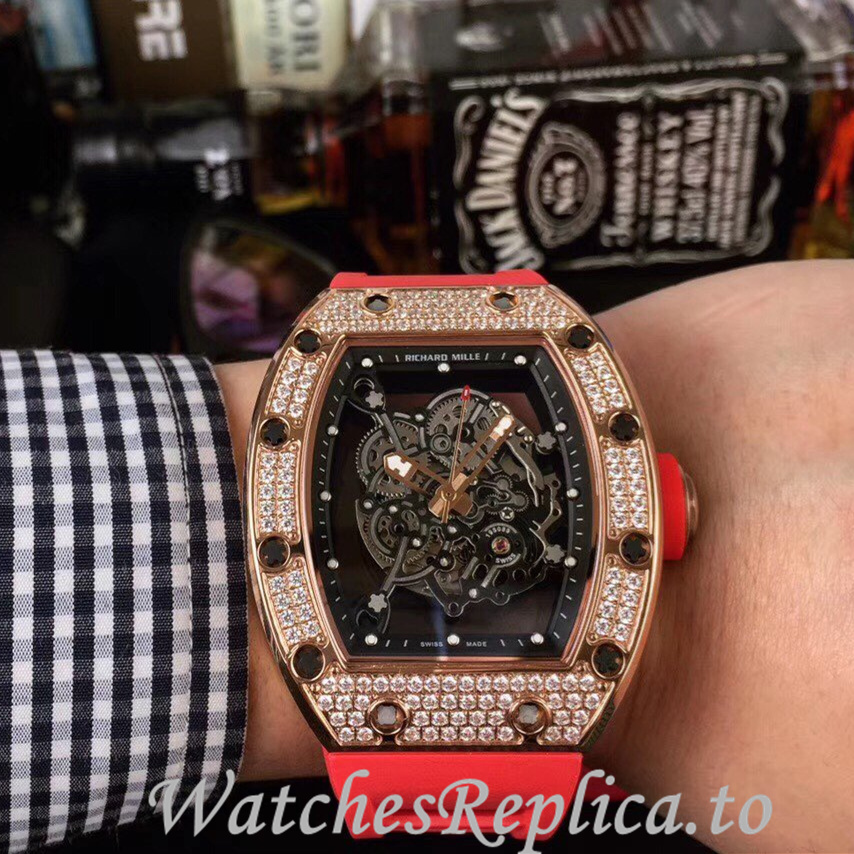 Richard Mille Replica RM055 Rubber strap 50MM - WatchesReplica.is