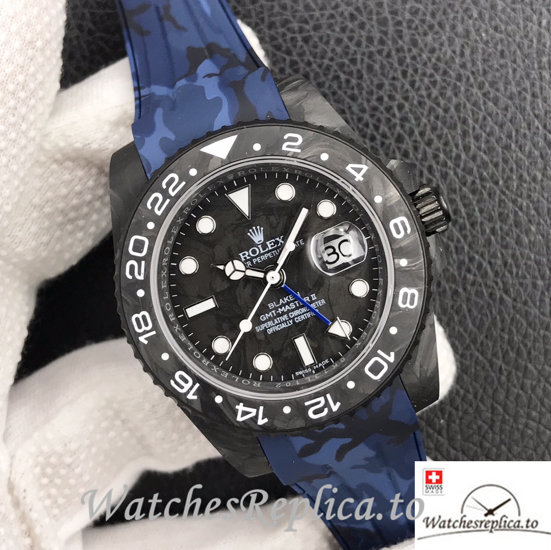 Swiss Rolex GMT-Master Replica Rubber strap 40MM - WatchesReplica.is